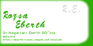 rozsa eberth business card